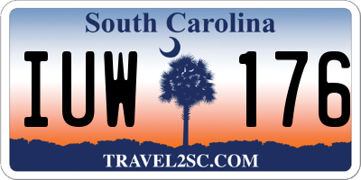 SC license plate IUW176