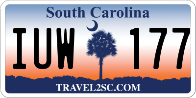 SC license plate IUW177