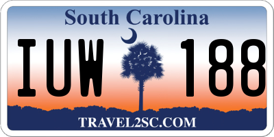 SC license plate IUW188