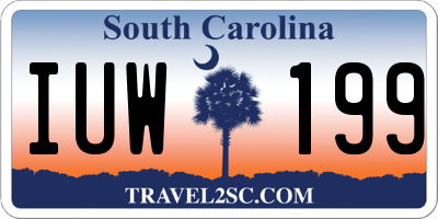 SC license plate IUW199