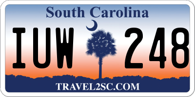 SC license plate IUW248