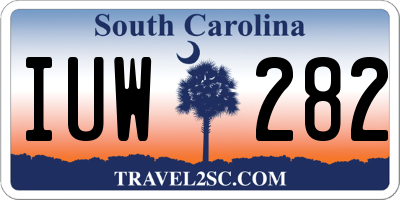 SC license plate IUW282