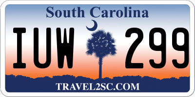 SC license plate IUW299