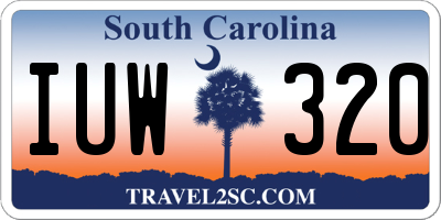SC license plate IUW320