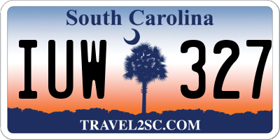 SC license plate IUW327