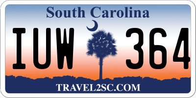 SC license plate IUW364