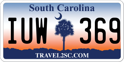 SC license plate IUW369