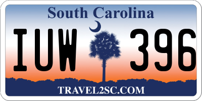 SC license plate IUW396