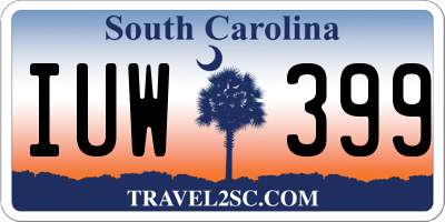 SC license plate IUW399