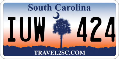 SC license plate IUW424