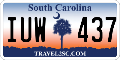 SC license plate IUW437