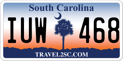SC license plate IUW468