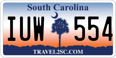 SC license plate IUW554