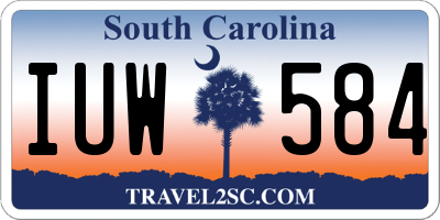 SC license plate IUW584