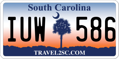 SC license plate IUW586