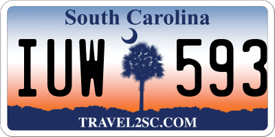 SC license plate IUW593