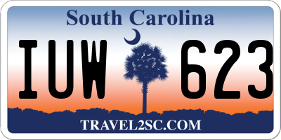 SC license plate IUW623