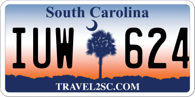 SC license plate IUW624