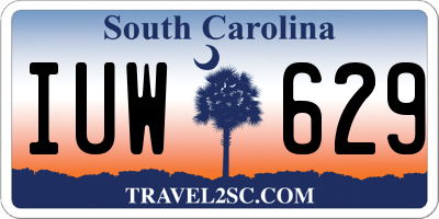 SC license plate IUW629