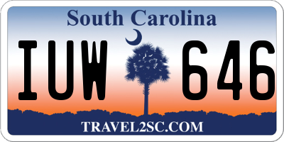 SC license plate IUW646