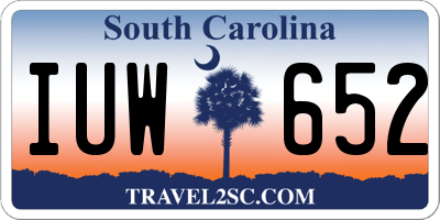 SC license plate IUW652