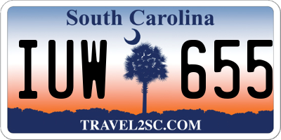 SC license plate IUW655