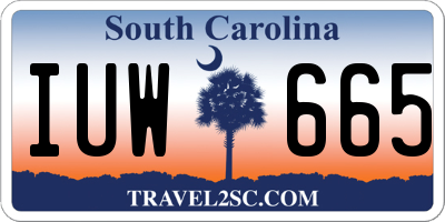 SC license plate IUW665