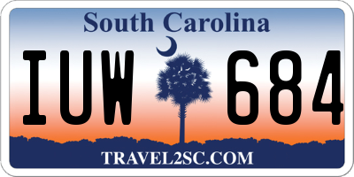 SC license plate IUW684