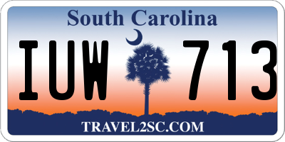 SC license plate IUW713