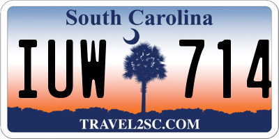 SC license plate IUW714