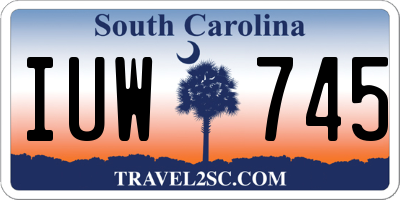 SC license plate IUW745