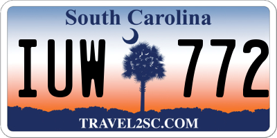 SC license plate IUW772