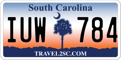 SC license plate IUW784
