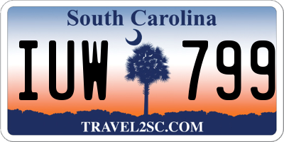 SC license plate IUW799