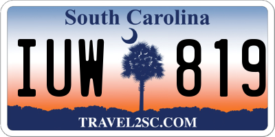 SC license plate IUW819