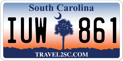 SC license plate IUW861