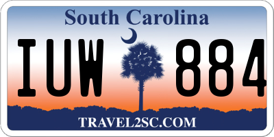 SC license plate IUW884