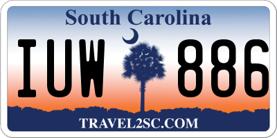 SC license plate IUW886