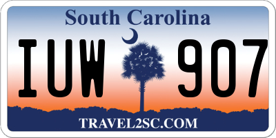 SC license plate IUW907