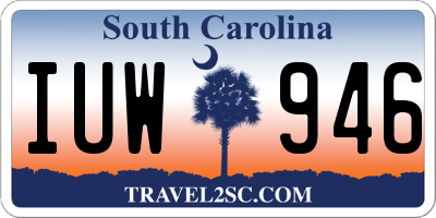 SC license plate IUW946