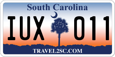 SC license plate IUX011