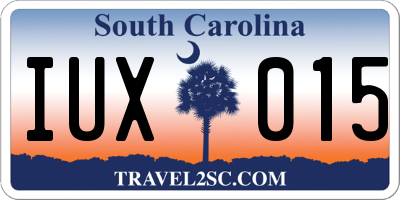 SC license plate IUX015
