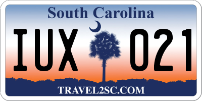 SC license plate IUX021