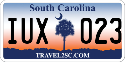 SC license plate IUX023