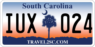 SC license plate IUX024