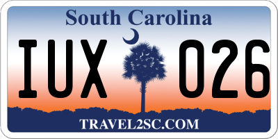 SC license plate IUX026