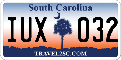 SC license plate IUX032