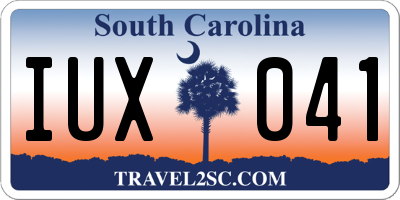 SC license plate IUX041