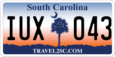 SC license plate IUX043