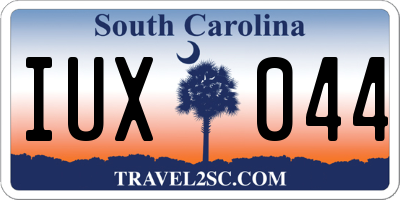 SC license plate IUX044